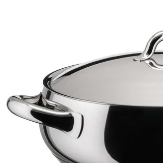 Alessi SG102 Mami steel low casserole with two handles - Buy now on ShopDecor - Discover the best products by ALESSI design