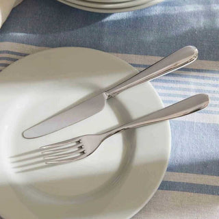 Alessi 5180/5 Nuovo Milano dessert fork in steel - Buy now on ShopDecor - Discover the best products by ALESSI design