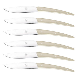 Broggi Java set 6 steak knives ivory handle - Buy now on ShopDecor - Discover the best products by BROGGI design