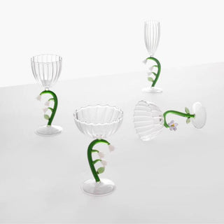Ichendorf Botanica set 6 optical champagne bowls mix by Alessandra Baldereschi - Buy now on ShopDecor - Discover the best products by ICHENDORF design