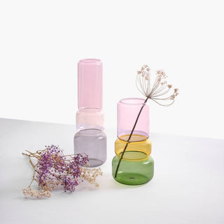 Ichendorf Revolve vase pink-amber-green h. 25 cm. by Brian Sironi - Buy now on ShopDecor - Discover the best products by ICHENDORF design