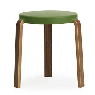 Normann Copenhagen Tap polypropylene stool with walnut legs h. 43 cm. - Buy now on ShopDecor - Discover the best products by NORMANN COPENHAGEN design