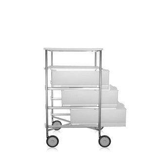 Kartell Mobil chest of drawers with 3 drawers, 1 shelf and wheels - Buy now on ShopDecor - Discover the best products by KARTELL design