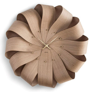 Nomon Brisa XL Oak wall clock diam. 75 cm. Brass - Buy now on ShopDecor - Discover the best products by NOMON design
