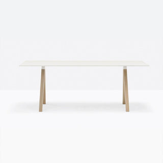 Pedrali Arki-desk Wood ARKW7 199x79 cm. in solid laminate - Buy now on ShopDecor - Discover the best products by PEDRALI design