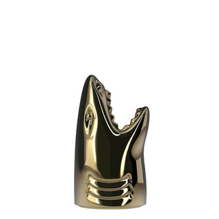Qeeboo Killer umbrella stand in the shape of a shark metal finish Gold - Buy now on ShopDecor - Discover the best products by QEEBOO design