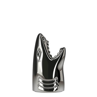 Qeeboo Killer umbrella stand in the shape of a shark metal finish Silver - Buy now on ShopDecor - Discover the best products by QEEBOO design