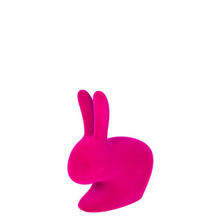 Qeeboo Rabbit Chair Baby Velvet Finish in the shape of a rabbit Qeeboo Fuxia velvet - Buy now on ShopDecor - Discover the best products by QEEBOO design