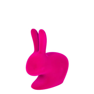 Qeeboo Rabbit Chair Velvet Finish in the shape of a rabbit Qeeboo Fuxia velvet - Buy now on ShopDecor - Discover the best products by QEEBOO design
