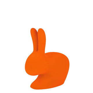 Qeeboo Rabbit Chair Velvet Finish in the shape of a rabbit Qeeboo Orange velvet - Buy now on ShopDecor - Discover the best products by QEEBOO design