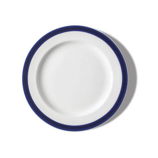 Schönhuber Franchi Shabbychic Dinner Plate white - shaded border blue - Buy now on ShopDecor - Discover the best products by SCHÖNHUBER FRANCHI design