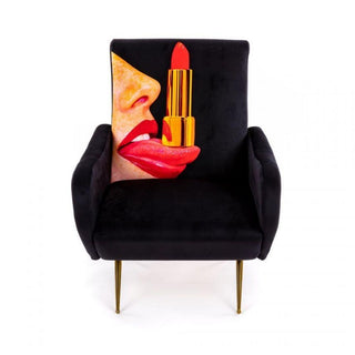 Seletti Toiletpaper Armchair Tongue Black - Buy now on ShopDecor - Discover the best products by TOILETPAPER HOME design