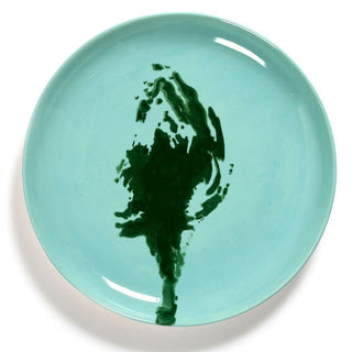 Serax Feast dinner plate diam. 22.5 cm. azure - artichoke green - Buy now on ShopDecor - Discover the best products by SERAX design