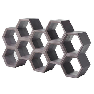 Slide Hexa self supporting bookcase Slide Argil grey FJ - Buy now on ShopDecor - Discover the best products by SLIDE design