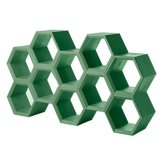 Slide Hexa self supporting bookcase Slide Mauve green FV - Buy now on ShopDecor - Discover the best products by SLIDE design
