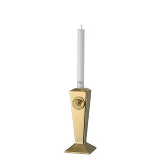 Versace meets Rosenthal Medusa Gold Candleholder H. 20 cm. gold w/ candle - Buy now on ShopDecor - Discover the best products by VERSACE HOME design